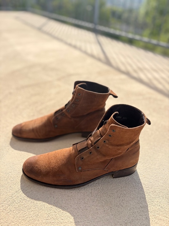 To Boot New York Adam Derrick Brown Suede Ankle Boots Men\'s 10.5, Made In Italy main image 7
